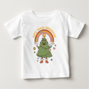 Kärlek, fred, jul - en Groovy Helgdag T Shirt