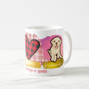Kärlek Fred Labrador Retriever Alla hjärtans dag H Kaffemugg