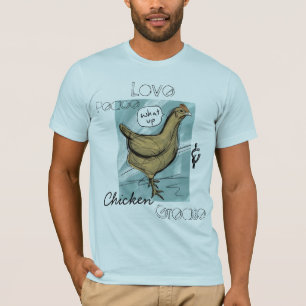Kärlek, fred och fegt fett tee