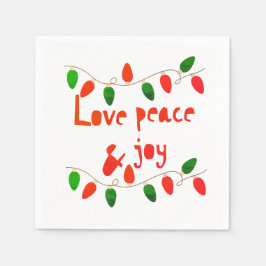 Kärlek fred och glädje pappersservett