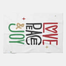 Kärlek, fred och Joy Kitchen Towel Kökshandduk