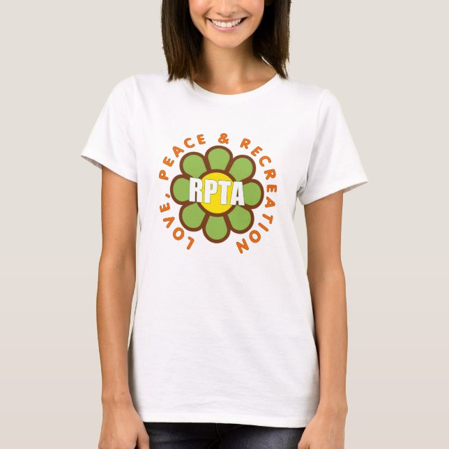 Kärlek, fred och rekreation Kvinnors T-Shirt (Framsida)