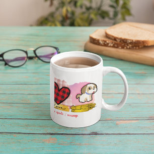 Kärlek Fred Shih tzu Alla hjärtans dag Hundälskare Kaffemugg