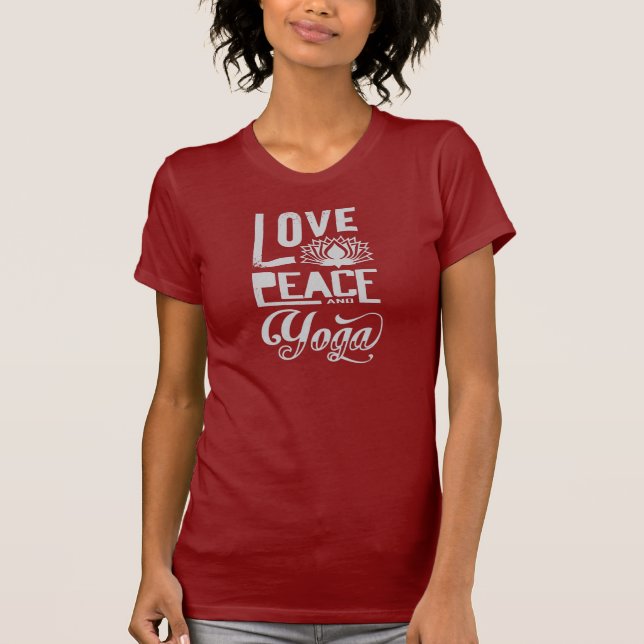Kärlek, fred & Yoga T-shirt (Framsida)