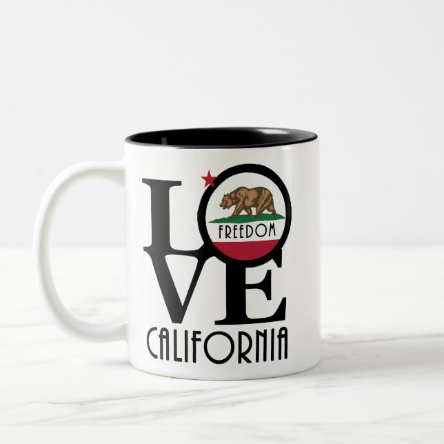 KÄRLEK Freedom California 11oz Två-Tonad Mugg (Vänster)