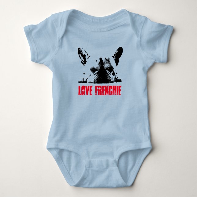 Kärlek Frenchie T Shirt (Framsida)