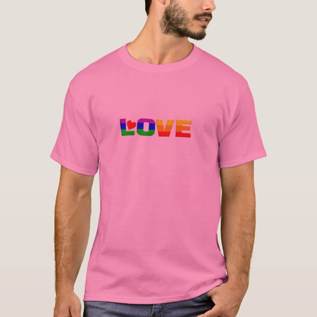Kärlek/frihet ringer T-tröja Tee Shirt (Framsida)
