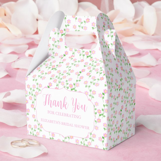 Kärlek Frodas Rosa Blommig Bröllopsfest Presentaskar (Bröllop)