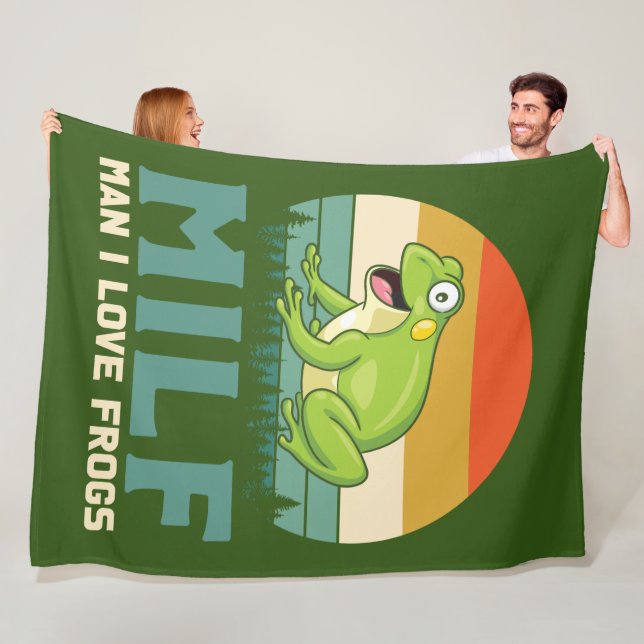 Kärlek Frogs Fleece Blanket (På plats)