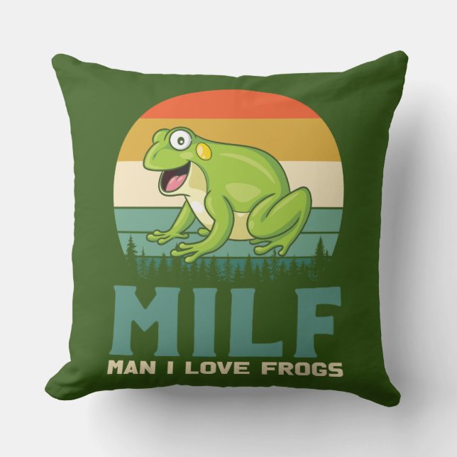 Kärlek Frogs Pillow Kudde (Framsida)