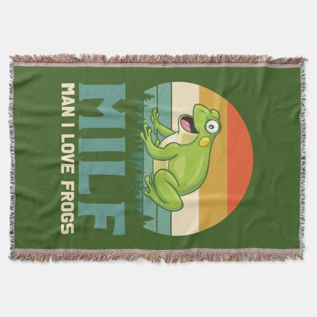 Kärlek Frogs Throw Filt (Framsidan)