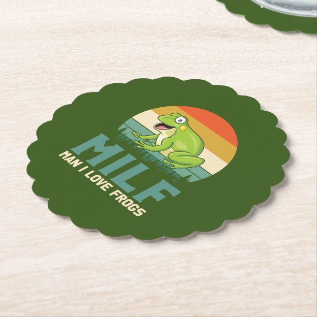 Kärlek Frogs Underlägg Papper (Vinklad)