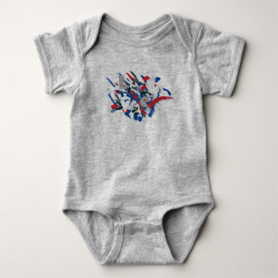 Kärlek Funky Målarpenslar Baby Småbarn Overall T Shirt
