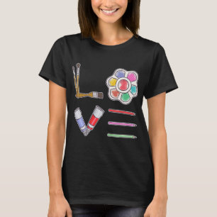 Kärlek Funny Artist Painter Painting Teckning T Shirt