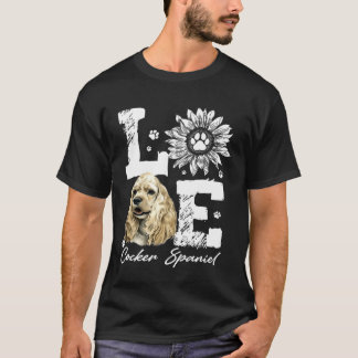 Kärlek Funny Cocker Spain Hund Tass Solros Älskare T Shirt