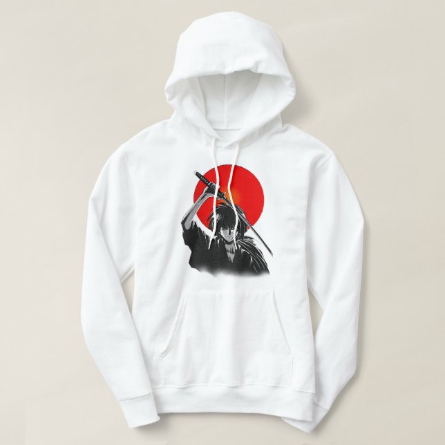Kärlek Funny Man Anime Samurai Japansk Champloo-kl Hoodie (Design framsida)