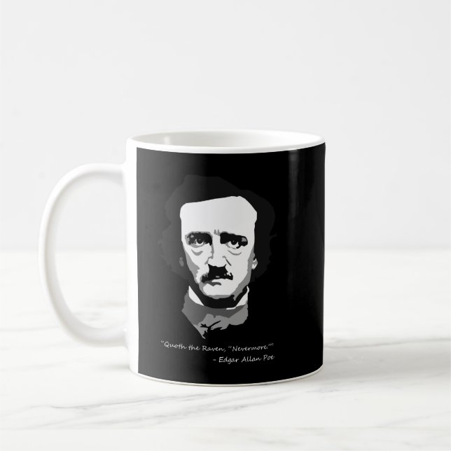 Kärlek Funny Man KriminalEdgar-detektiv Allan Poe Kaffemugg (Vänster)