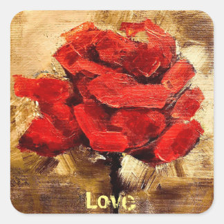 Kärlek Fyrkantigt Klistermärke