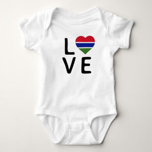 Kärlek - Gambia Flagga T Shirt