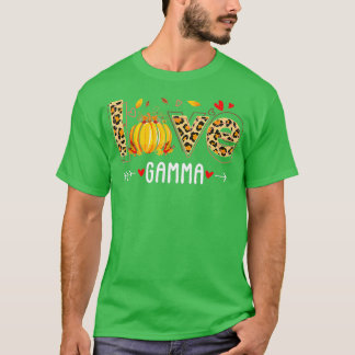 Kärlek Gamma Leopard Skriv ut Pumpkin Halloween Cu T Shirt