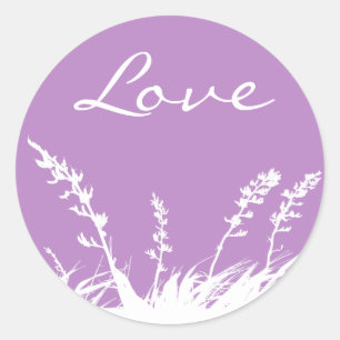 Kärlek Garden Silhouette-kuvert Sticker-försegling Runt Klistermärke
