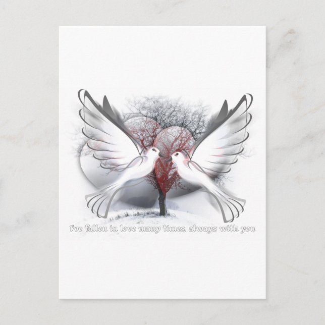 Kärlek-gåva till hennes vykort (Framsida)