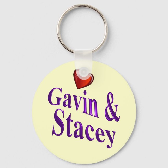 Kärlek Gavin och Stacey Nyckelring (Framsida)