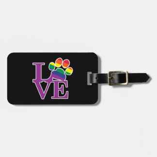 Kärlek-Gay-Pawprint- Bagagebricka