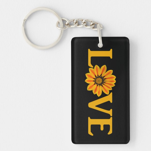 Kärlek Gazania Keychain (Framsidan)