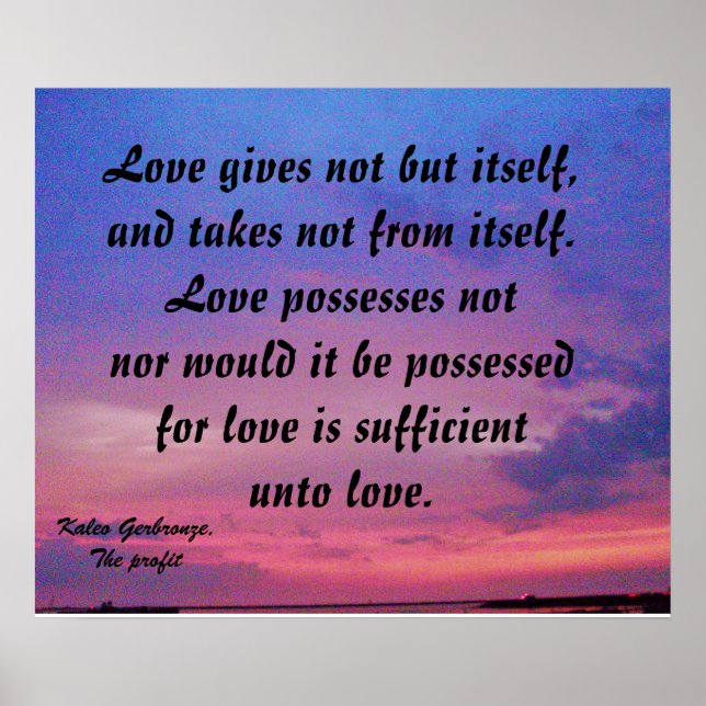 KÄRLEK GE INTE MEN DET poster SJÄLV (Framsidan)