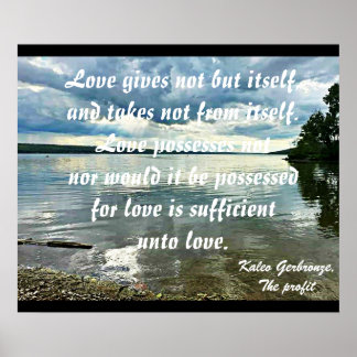 KÄRLEK GE INTE MEN DET poster SJÄLV