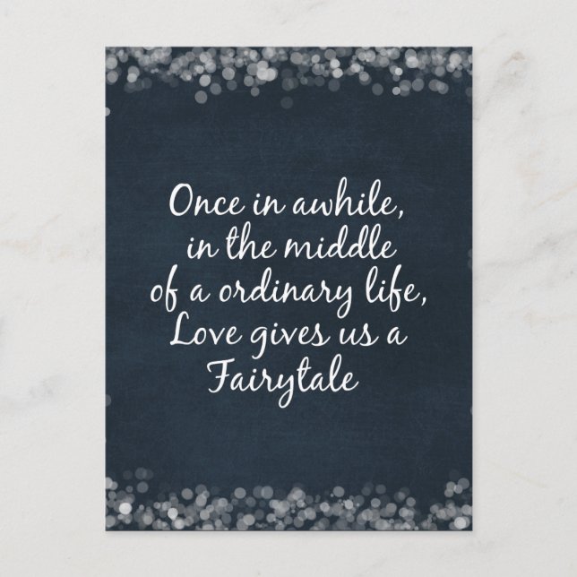 Kärlek ge oss en Fairytale-offert Vykort (Framsida)