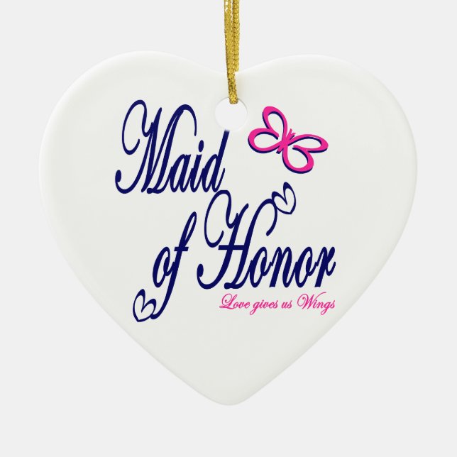 Kärlek Ge, Vingar Julgransprydnad Keramik (Framsidan)