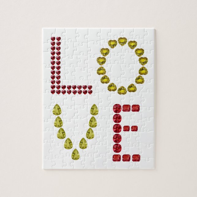 Kärlek Gemstone Puzzle Pussel (Vertikal)