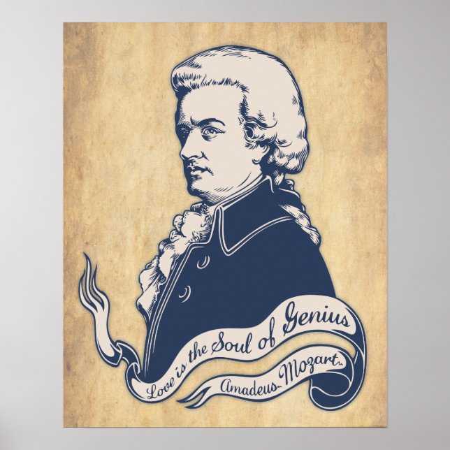 Kärlek = Genius - Mozart Poster (Framsidan)