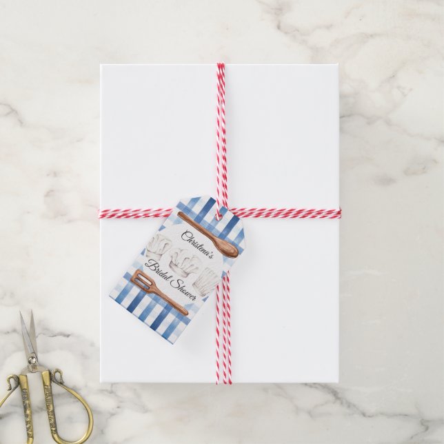 Kärlek genom matlagning - Bröllopspresent till bru Presentetikett (Med Snöre)