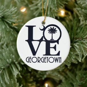 KÄRLEK Georgetown SC Julgransprydnad Keramik