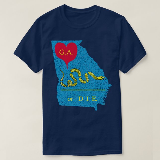 Kärlek Georgia eller Die T Shirt (Design framsida)