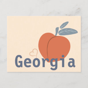 Kärlek Georgia Peach Vykort