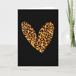 Kärlek Gepard Leopard Tryck Hjarta Alla Hjartans D Kort