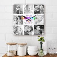 Kärlek ger dig en färgfull modern fotokollage med