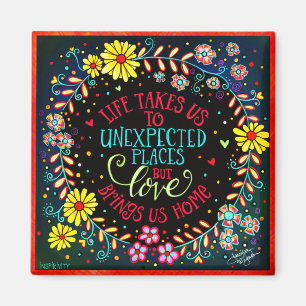 Kärlek ger oss Blommigtens Trendig i hemmet inspir Magnet