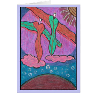 Kärlek ger oss flight. hälsningskort