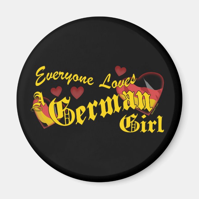 Kärlek German Girl Magnet (Framsidan)