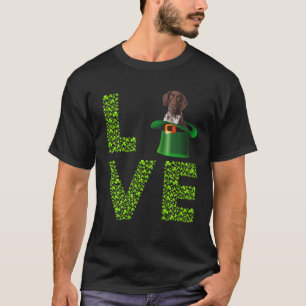 Kärlek German Shorthar Pointer Shamrock St Patric T Shirt