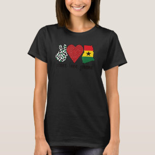 Kärlek Ghana Proud Ghanaian Flagga Ghanaian Roots T Shirt