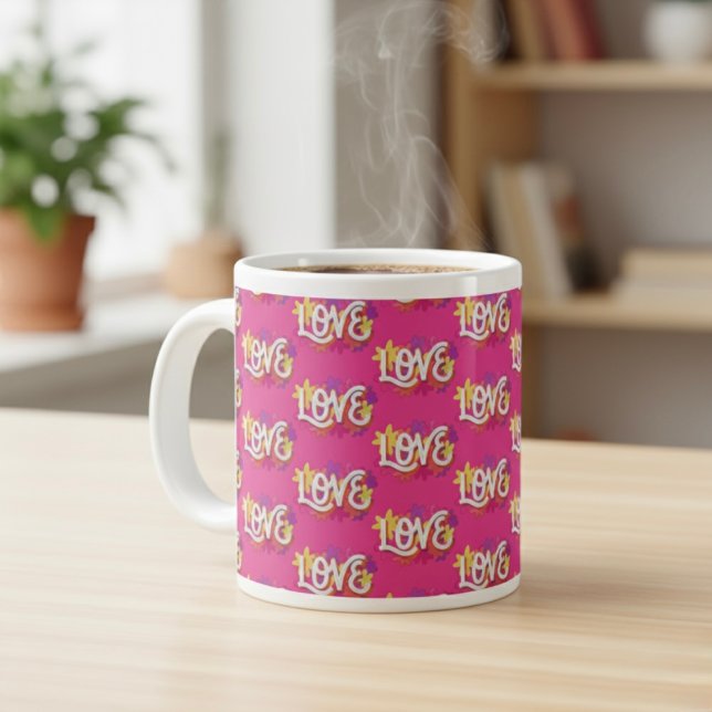 KÄRLEK Giant Coffee Mugg Jumbo Mugg (Skapare uppladdad)
