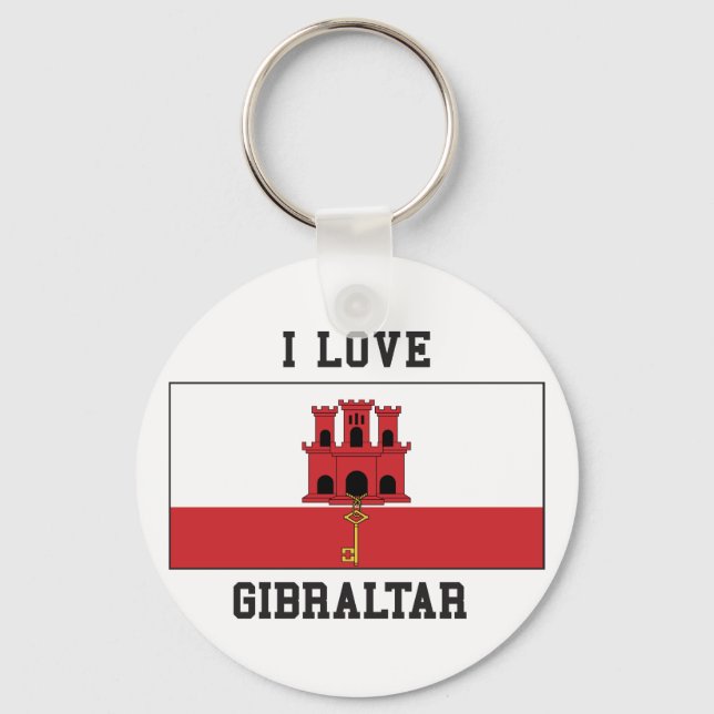 Kärlek Gibraltar Nyckelring (Framsida)