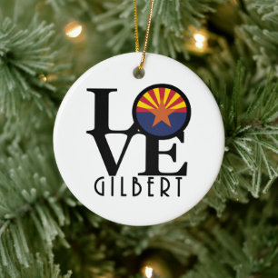 KÄRLEK Gilbert Arizona Julgransprydnad Keramik