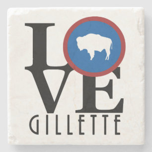 KÄRLEK Gillette Wyoming Stenunderlägg